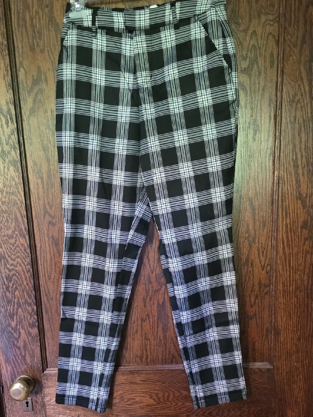 Hot Topic Black and White Plaid Trousers